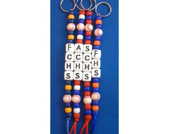 Custom Keychain: Baseball School Spirit Team Spirit Sports Keychain Cheer Supporter