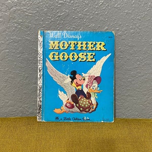 Vintage Walt Disney&#39;s Mother Goose Little Golden Book 1952 226-GRC