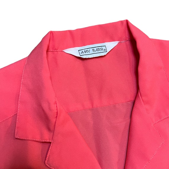 Vintage Amy Barr Pink Button Down Collared Shirt … - image 2