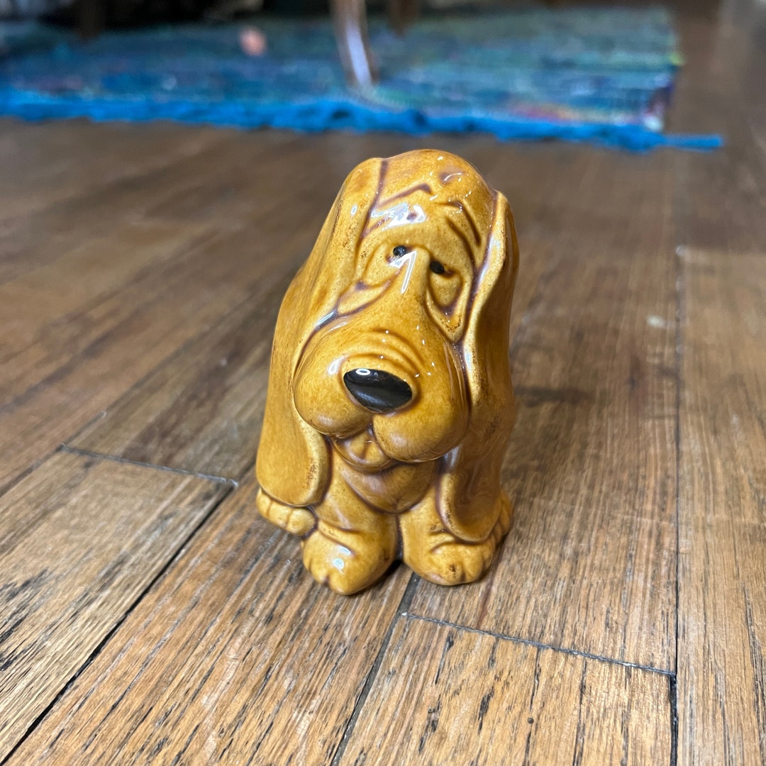 Vintage Brown Hound Dog Figure 585FC1 Etsy