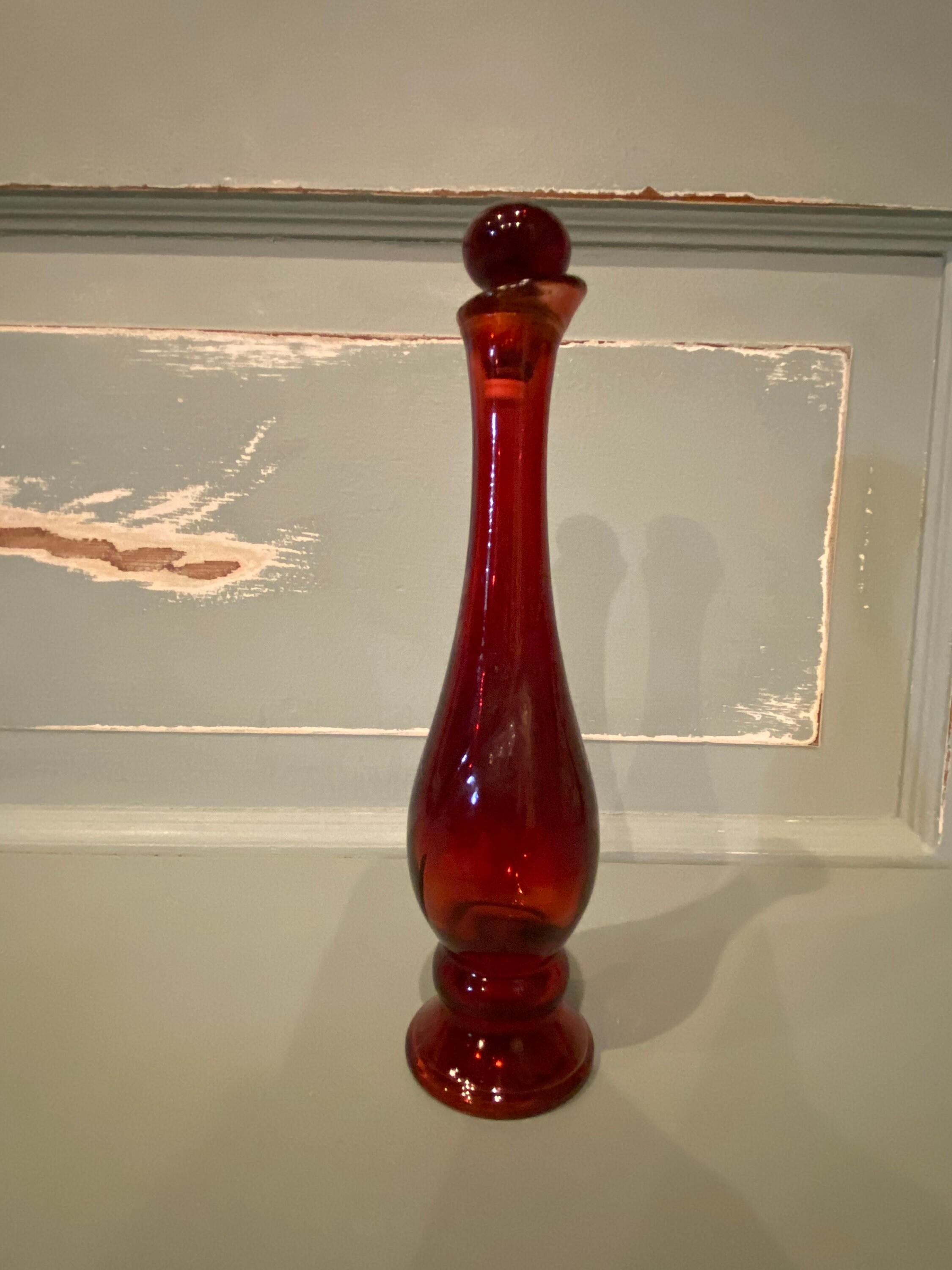 Vintage Avon Ruby Red Bud Vase Cologne 1970 Etsy