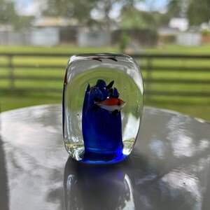Cube Fish & Coral Paperweight 524-FC1