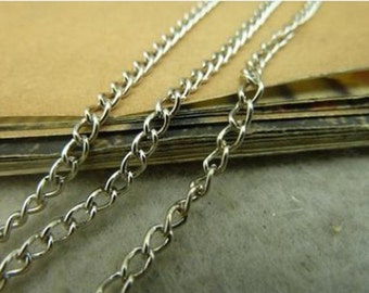 FD019 32Ft Chain Silver Plated Cable 3.5 x 2.5mm