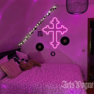 Cross Neon Sign,custom Y2k Style Cross Light Sign,cross Gift