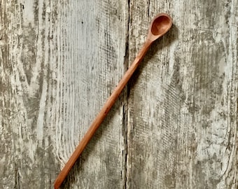 Cuchara para revolver de cereza hecha a mano con mango largo