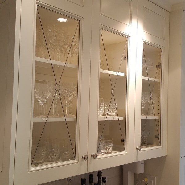 Glass Inserts for Kitchen Etsy