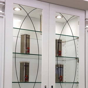 Unique Custom Made Kitchen Cabinet Glass Inserts - Da Vinci