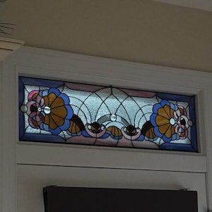 Stunning traditional stained glass transom window