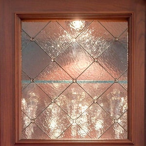 Unique Custom Made Kitchen Cabinet Glass Inserts - Savannah small size