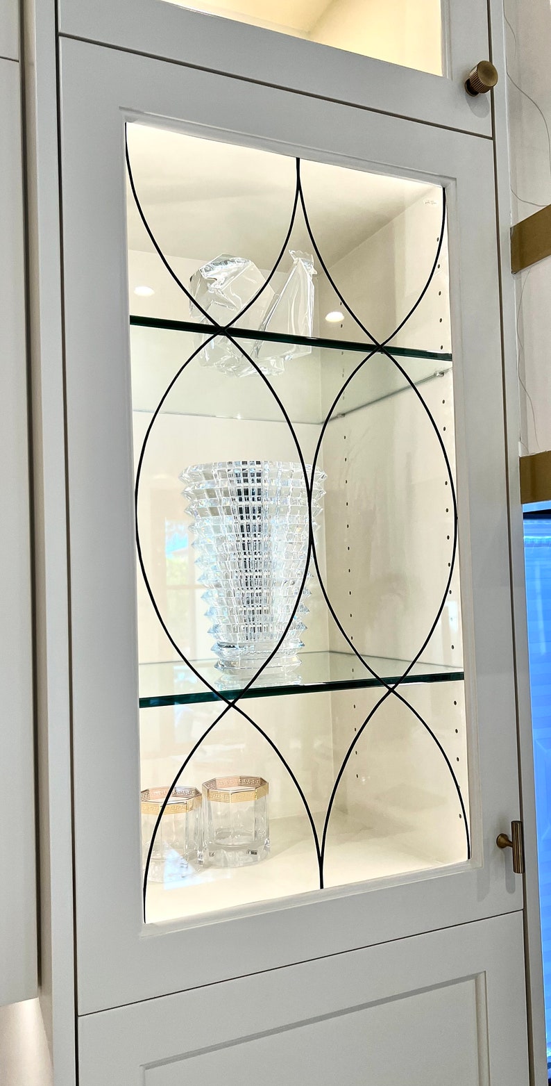 Unique Custom Made Kitchen Glass Inserts Etsy