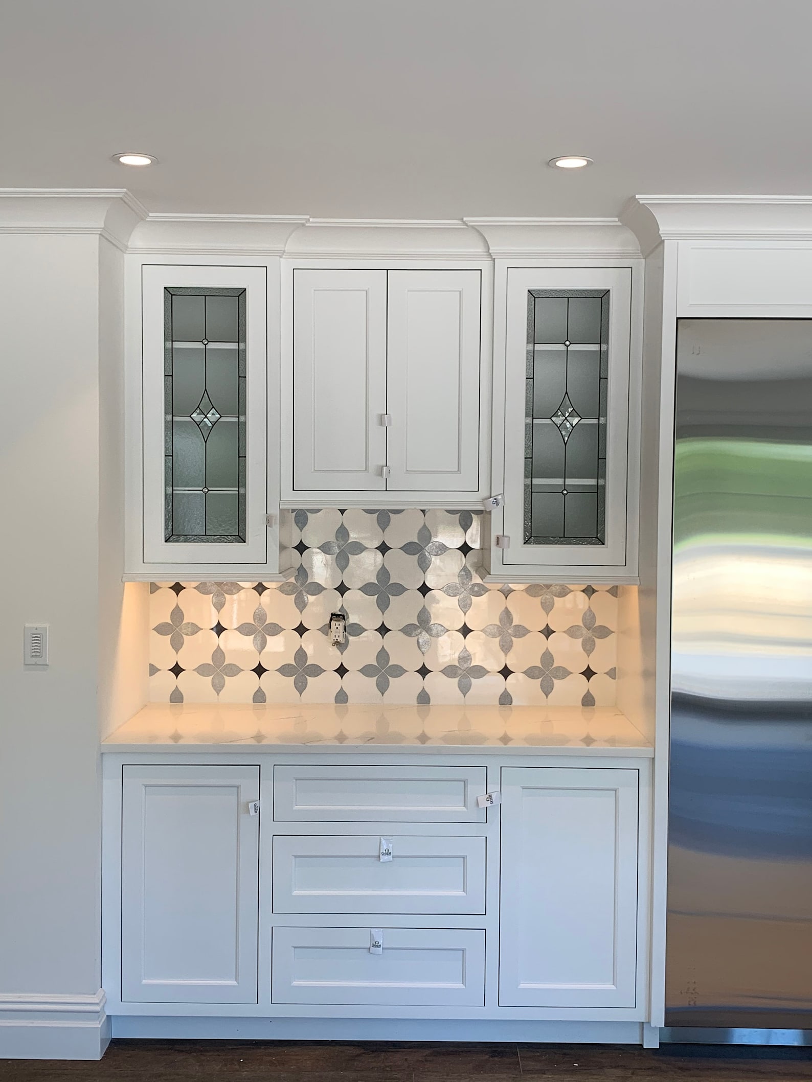 Unique Custom Made Kitchen Glass Inserts Classico Etsy