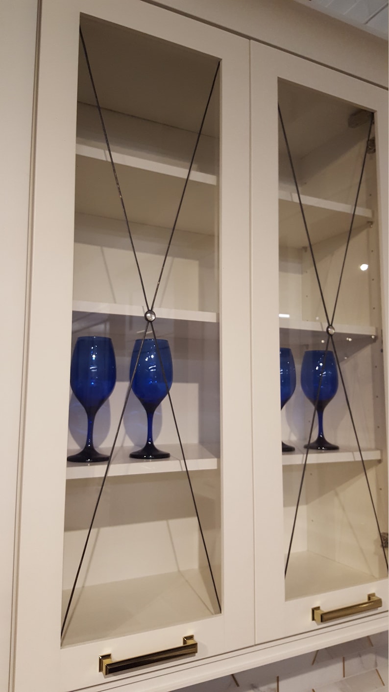 Unique Custom Made Kitchen Glass Inserts Chester Etsy