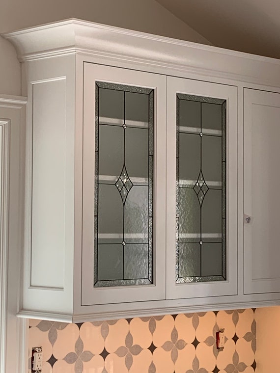 Custom glass kitchen cabinet doors deals