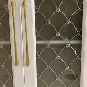 Unique Custom Made Kitchen Cabinet Glass Inserts - Venezzia large size