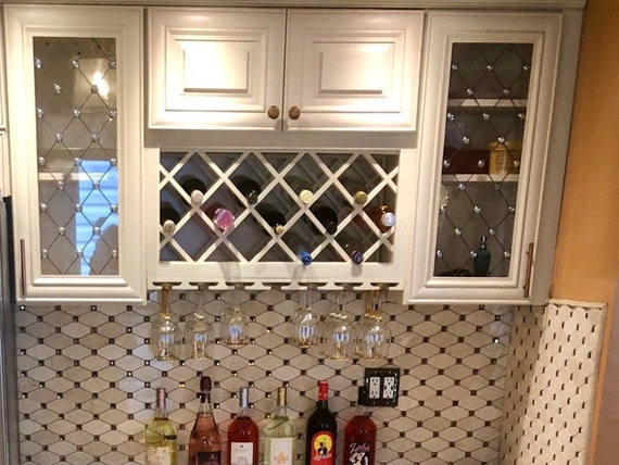 Unique Custom Made Kitchen Cabinet Glass Inserts Savannah Etsy Ireland