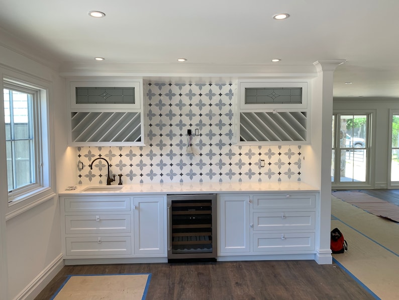 Unique Custom Made Kitchen Glass Inserts Classico Etsy