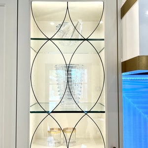 Unique Custom Made Kitchen Cabinet Glass Inserts