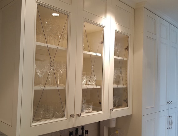 Unique Custom Made Kitchen Cabinet, Decorative Cabinet Glass Panels