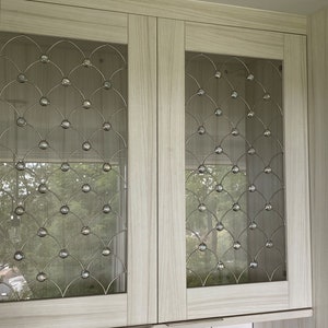 Unique Custom Made Kitchen Cabinet Glass Inserts - Venezzia - medium size
