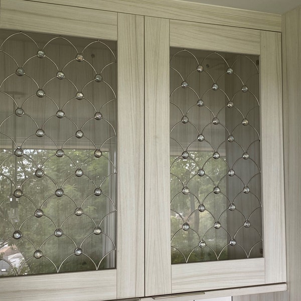 Glass Inserts for Kitchen Etsy