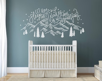 mountain nursery wall decal