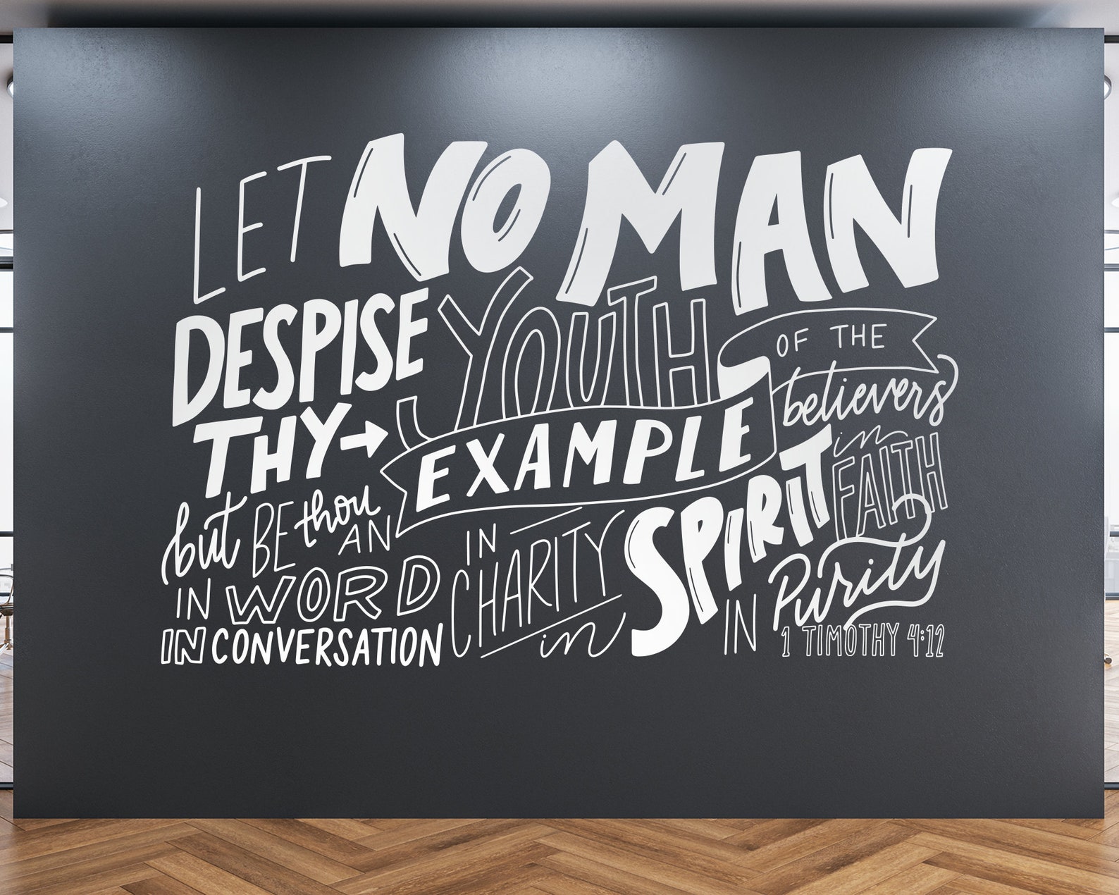 King James 1 Timothy 4:12 Wall Decal | Let No Man Despise Thy Youth ...
