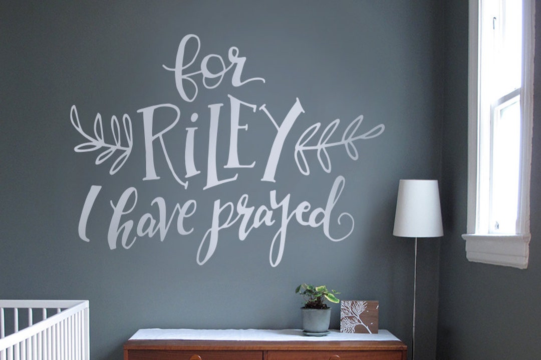 For This Child I Have Prayed Personalized - Vinyl Wall Decal - Custom ...