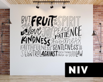 Galatians 5v22-23 Wall Decal | Fruit of the Spirit Church Decal