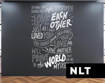 Youth Group Wall Decal | John 13:24-25 | Love Each Other As I Have Loved You
