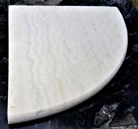 8 Travertine Shower Corner Shelf Cascade White Both Etsy