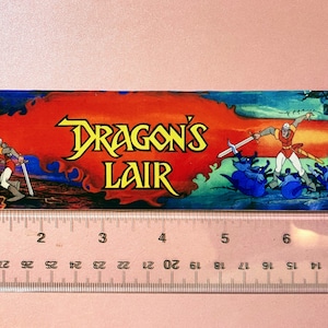 4 Pc MINI Arcade Marquee Stickers Dragon's Lair 1 & 2 Space Ace Cliff Hanger 80's Laser Disc Classics image 3