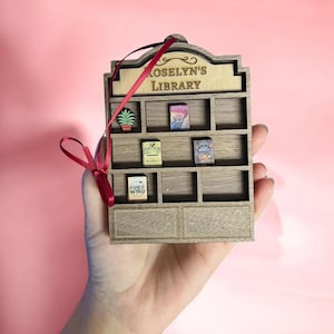 Handmade Book Ornament with Miniature Printed Book Pages Literary Christmas Decoration for Book Lovers Bookish Ornament for Holiday Decor