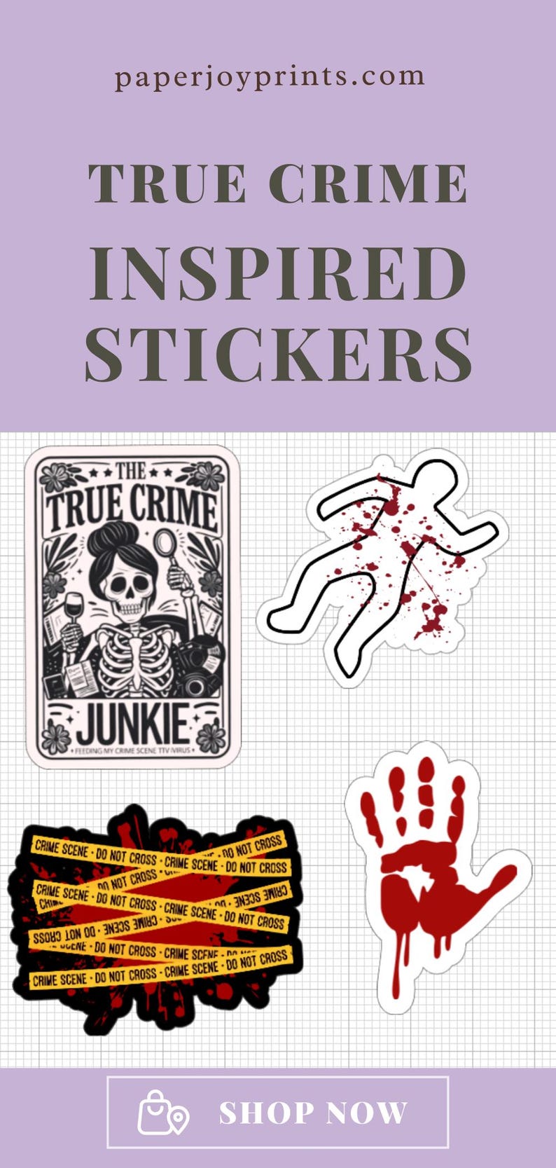 Sticker Future Rcrim Is Design True Crime Fan Sticker Set for True Crime Junkies Murder Mystery ...