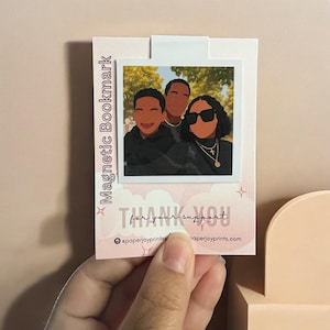 Photo Magnetic Bookmark with Personalized Picture Cute Polaroid Style bookmark Durable Die Cut Keepsake Bookmark Gift for Wedding Favor