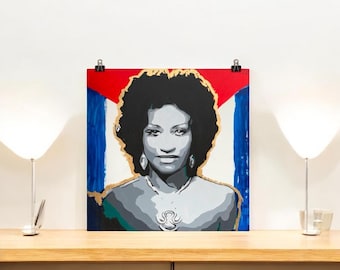 Celia Azucar Poster Salsa Music Lovers Wall Art Music Studio Wall Decor Latin Music Icon Print Queen of Salsa Wall Art Gifts For Salsa Lover