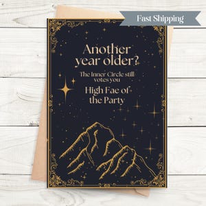 ACOTAR Birthday Card: Rhysand Night Court Fantasy Greeting Card