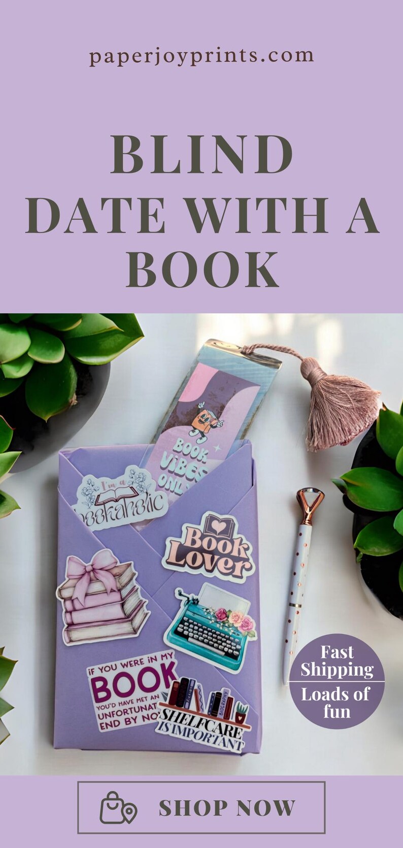 Blind Date Book Mystery Bundle Surprise Reading Gift Box Bookworm Present Literary Surprise Custom Genre Reader Package Cozy Kit Book Lover image 13