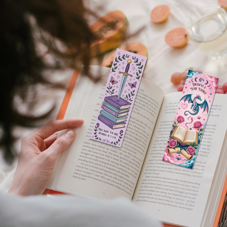 Printable Fantasy Bookmarks Funny Dragon & Magic Potion Book Lover ...