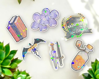 Fourth Wing Holographic Sticker Pack: Basgiath War College, Dragons