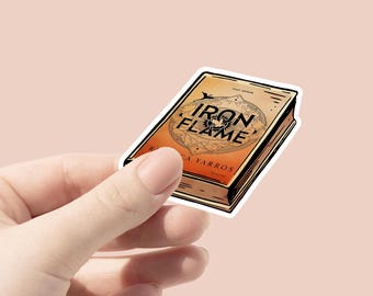 Iron Flame Themed Sticker for Reader Fourth Wing Inspired Decal Bookish Vinyl Sticker Kindle Sticker Fantasy Romance Gift Romantasy Genre