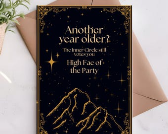 ACOTAR Birthday Card: Rhysand Night Court Fantasy Greeting Card Funny Birthday Card for Reader