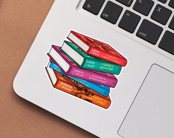 Adesivo ACOTAR per pila di libri: decalcomania in vinile per lettori di romanzi fantasy