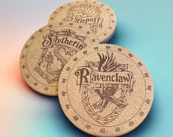 Wizard Drink Coasters Magical Home Decor Gift for Book Lovers House Warming Gift for Literary Themed Home Decor
