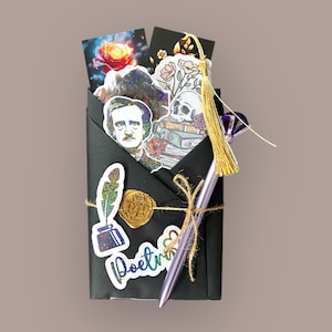 Mystery Poetry Book Box: Surprise Reader Gift with Stickers & Pen