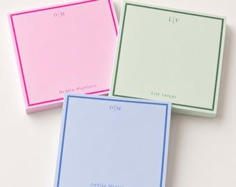 Personalized Sticky Note Pad Custom Name Post It Notes 50 Sheet Desk Notepad Personalized Office Supplies Teacher Coworker Gift