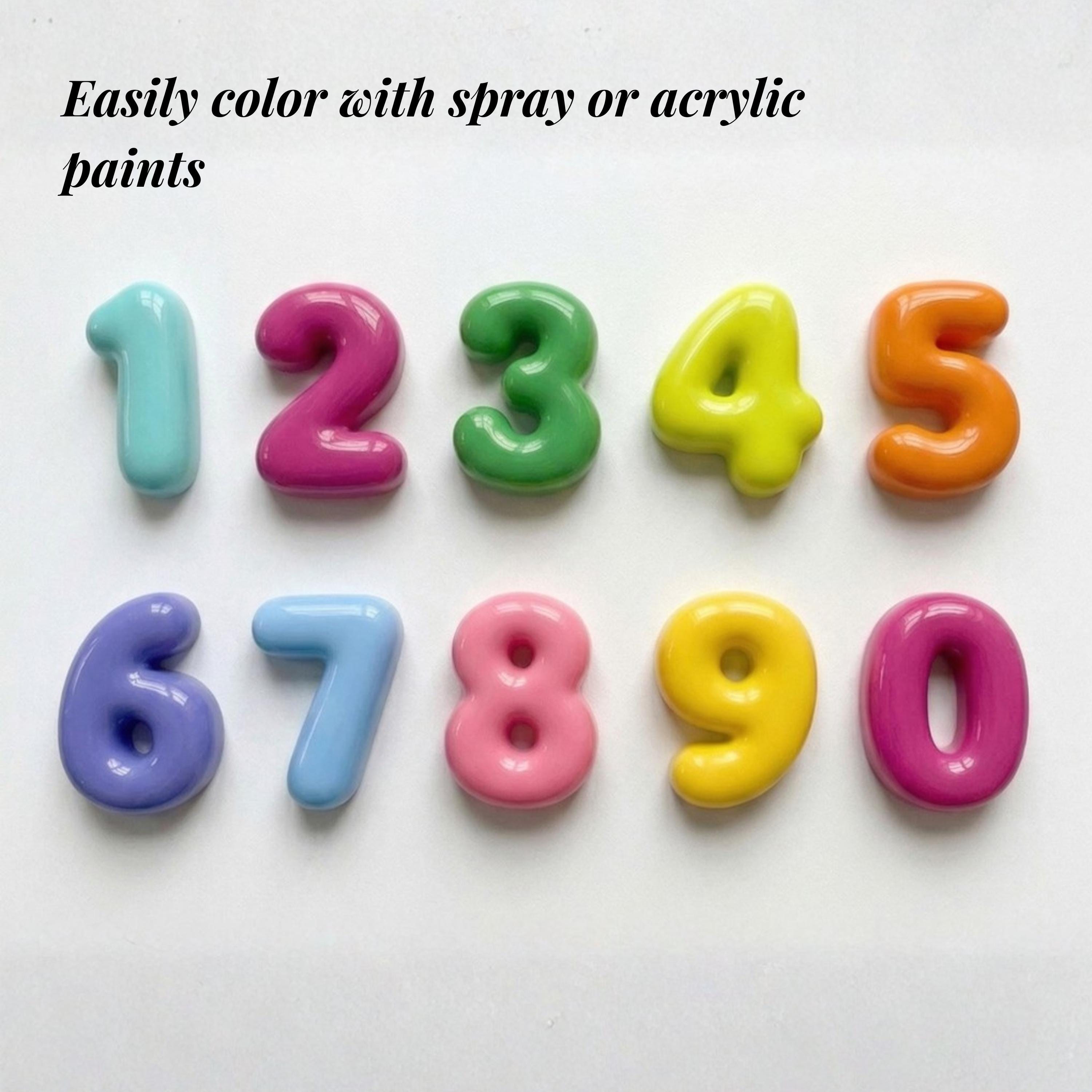 230 Letters Blank 3D Printed Bubble Letters DIY Craft Letters for Painting and ...