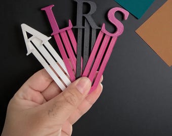 Personalized Initial Bookmark Custom Letter Bookmark