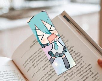 Miku Inspired Bookmark-Cute Anime Chibi Style Bookmark