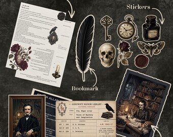 Literary Mail Club Edgar Allan Poe Letter Themed Monthly Snail Mail: Founders Edition