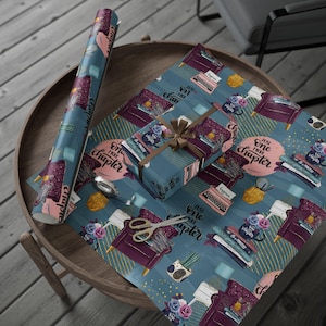 Booktok Wrapping Paper Cozy Reading Themed Gift Wrap Book Lover Wrapping Paper with Vintage Decor Reader Gift Wrap Literary Bookworm Wrap